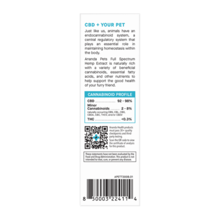 Ananda Pets Tincture - Bacon